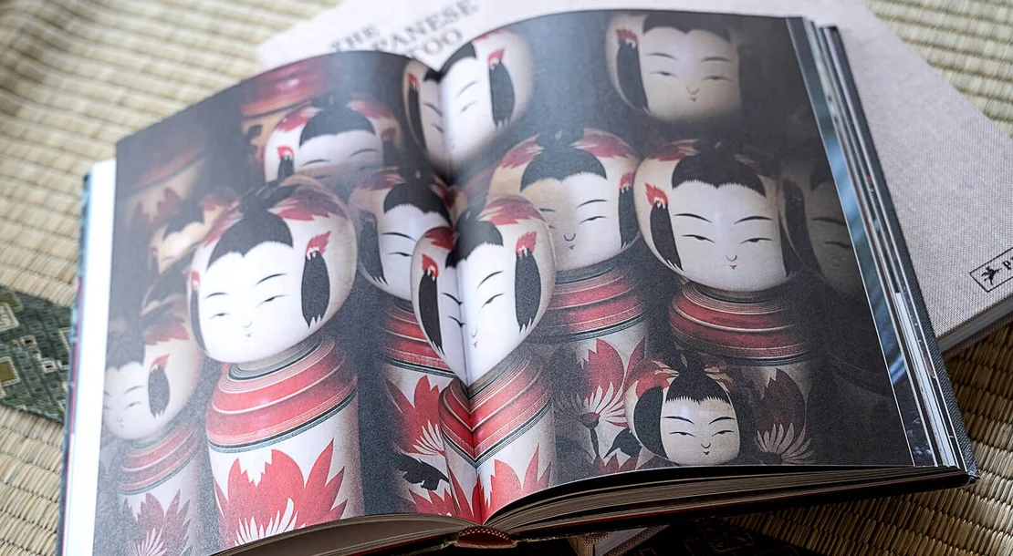 Double-page spread from Manami Okazaki’s book “Kokeshi from Tohoku with Love”  